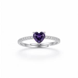 Purple Heart Adjustable Ring